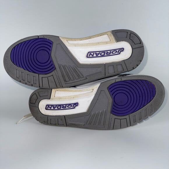 Nike Air Jordan 3 Retro Dark Iris Sneakers Mid Men's 8 Purple White CT8532-105 - Picture 10 of 10